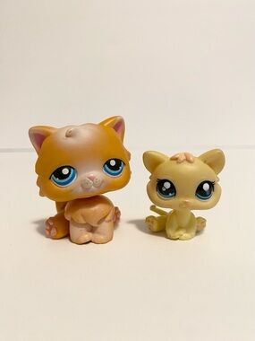 Littlest Pet Shop LPS Cat Lot Persian Orange Kitten Kitty Bundle 159 1779
